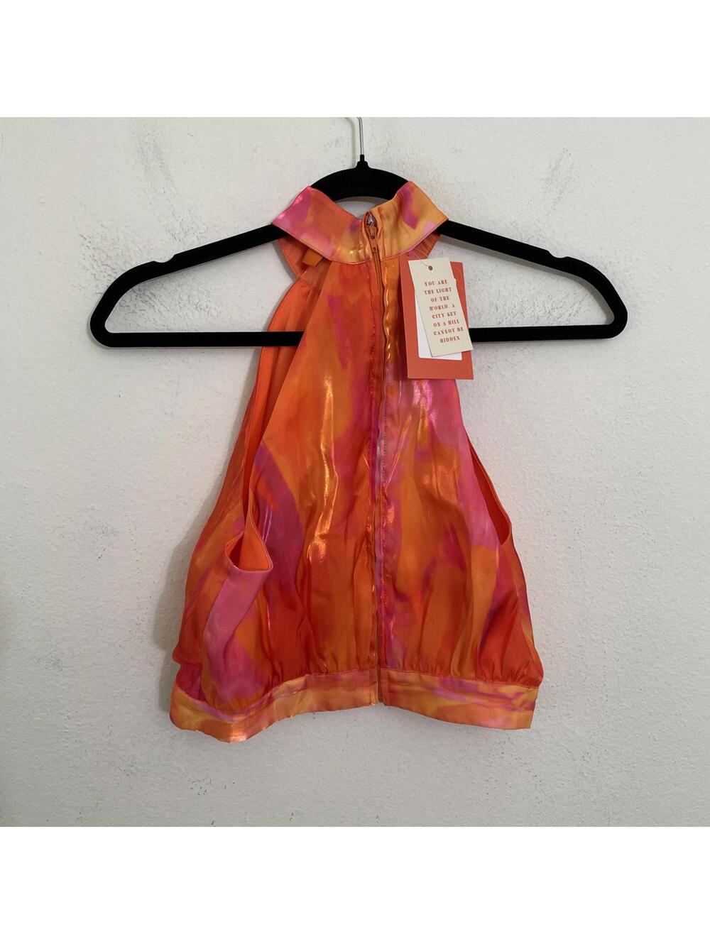 YAURA NEW YAURA Faari Crop Top Orange Top size US Medium $150msrp - Picture 5 of 12